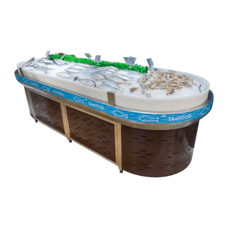 Expositor de produtos frescos inteligente com controle de umidade